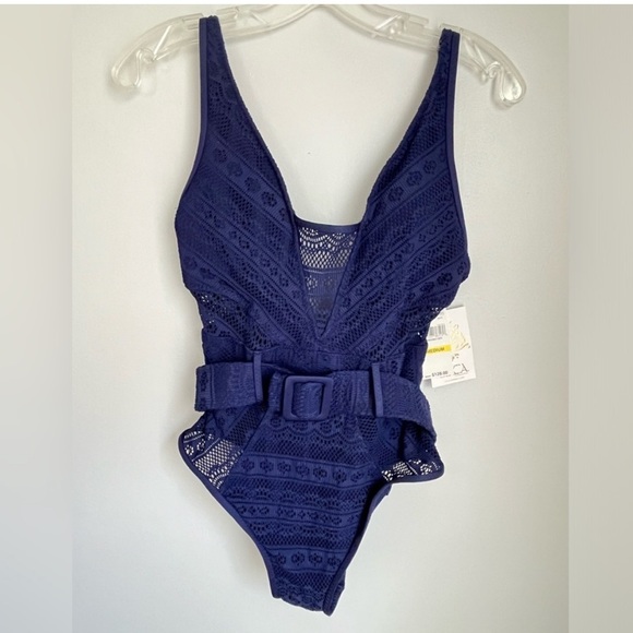 Becca swim NWT navy swim suit - Picture 2 of 10
